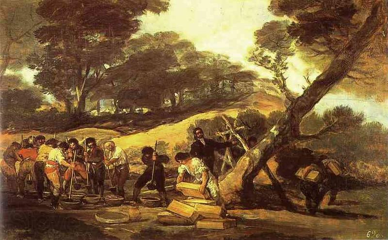 Francisco Jose de Goya Powder Factory in the Sierra. Norge oil painting art